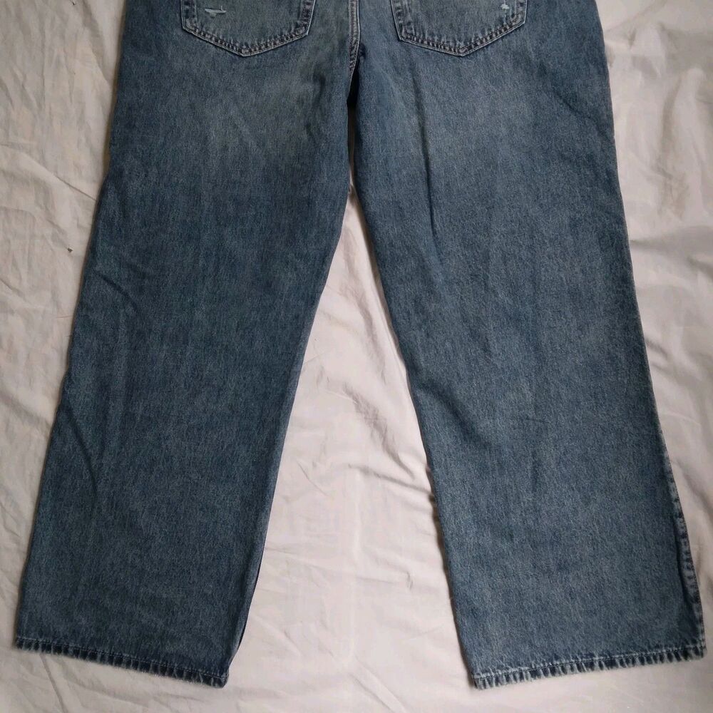Hollister Low-Rise Baggy Jeans Blue Med Wash Wide Leg Boho Preppy Women's 16 33 - Picture 15 of 16
